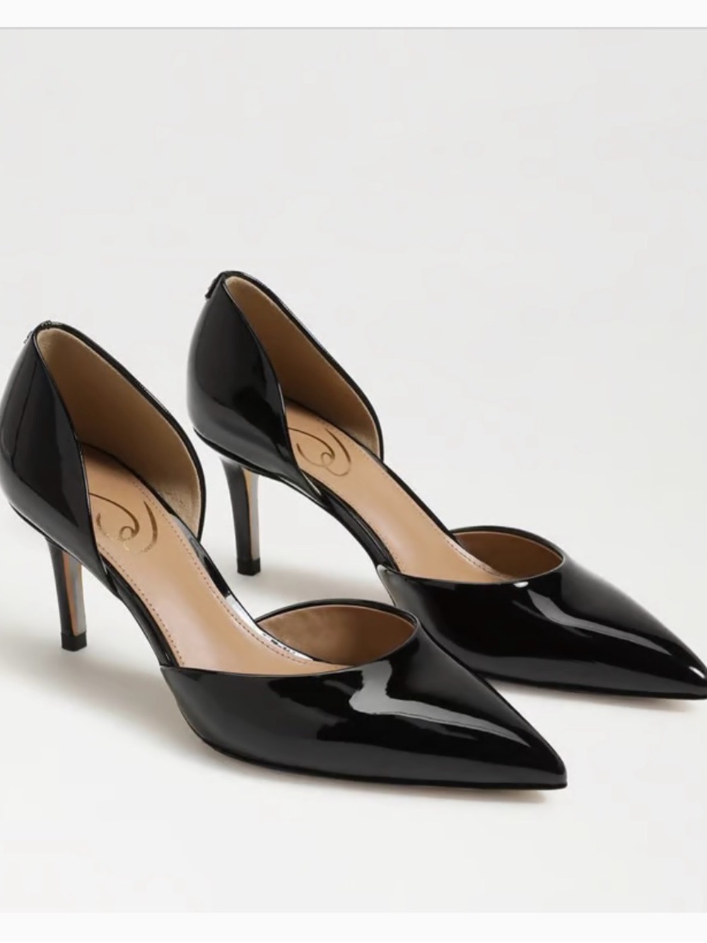 Sam Edelman Black Patent VIV POINTED TOE PUMP